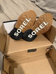 Sorel Out N About Classic WP Waterproof Boots Camel Brown Sea Salt Size 12