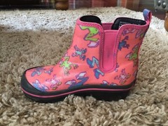 Dansko Kids Vicki Coated Canvas Boot, Pink Frog Size 29/11.5 – 12