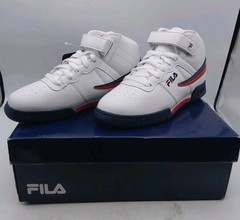 Fila White, Red/Blue F-13 Unisex Kids Sneaker Size 5