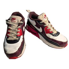 Nike Air Max Youth Sneakers – White/Maroon/Black/Red – Size 3