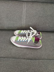 CONVERSE CHUCK TAYLOR ALL STAR CT DOUBLE TONGUE CHARCOAL JR. SZ US 5/EU 37.5