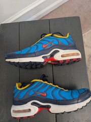 Nike Air Max Plus TN GS CI5676-400 Blue Yellow Red Size 6.5Y Kids