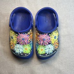 CROCS KIDS 3D FUNLAB FIREWORKS BLUE CLOGS SZ 9