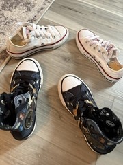 Converse Chuck Taylor All Star Juniors Low White &Batman-Superman Sz11 BOTH 🔥