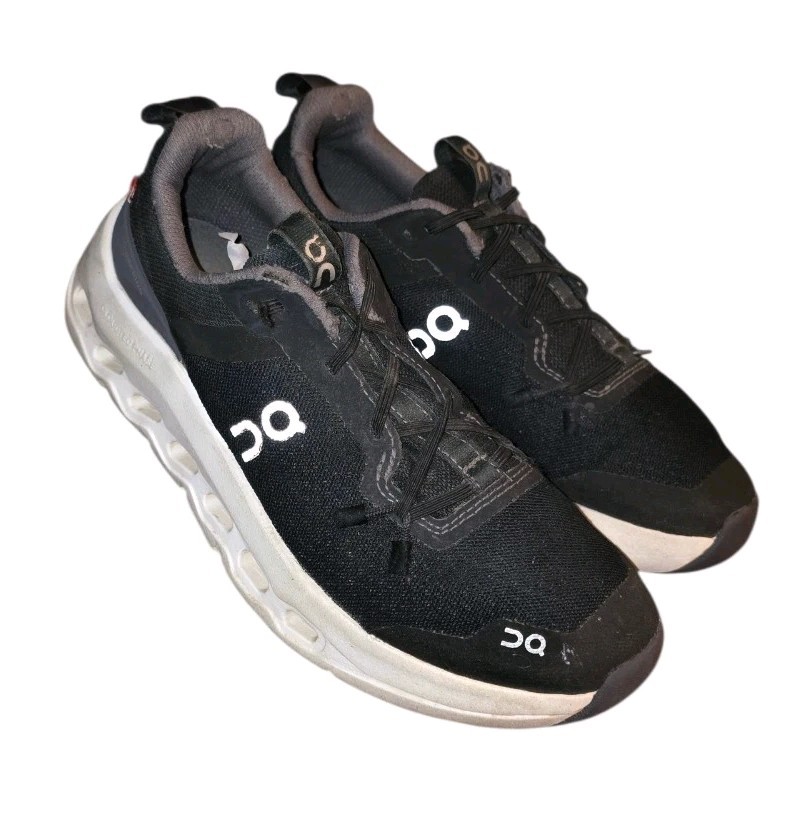 On Cloud CloudLeap Kids Black And White Sneakers SZ 3.5Y Sporty