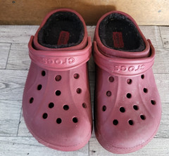 Crocs Classic Lined Kids -2 J 4 -Red Black Lining – Slip On