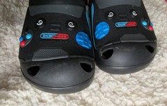 Skechers Game Kicks Shoes Kids Size 3 Black Multicolor Gaming Clog Sandals LED