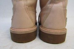 Timberland Youth Size 4 M Pink Leather Glitter Lace Up Ankle Casual Boots