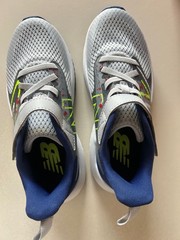 New Balance kids Rave run 1 M hook and loop grey blue mesh running New