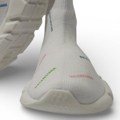 Balenciaga Youth White Multi Logo Speed Sock Sneakers Size EU 23 24 NWB 0003
