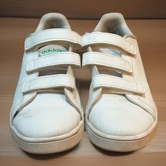 Adidas Stan Smith White Green 3 Strap Preowned No Box Size 3y Kids