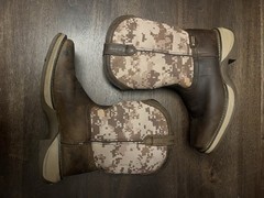 Durango Square Toe Boots Desert Digital Camo DBT0208Y Youth Sz 4 M Western