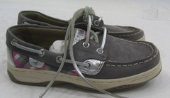 SPERRY GRAY TOP SIDER BOAT SHOES YOUTH size 1 M