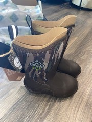 Muck Bone Collector HALE Kids Rain Boot Waterproof Brown Camouflage US 7M