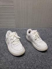 Nike Air Force 1 Kids Sneakers 11C White Lace Up Round Toe Low Top Comfort Shoes