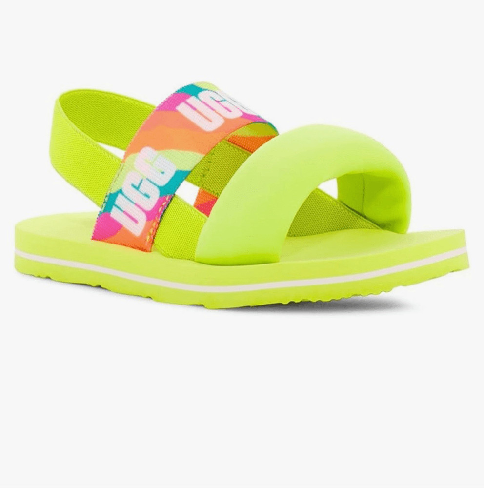 UGG Unisex-Child Zuma Sling Sandal size 4 bight green