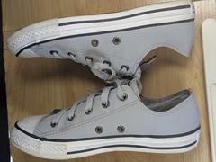 Converse Chuck Taylor All Star Low Top Gray Silver Glitter Youth Size 3 EU 35