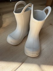 BEARPAW Unisex Kids Beige Pull-On Waterproof Rain Boots Toddler Size 4