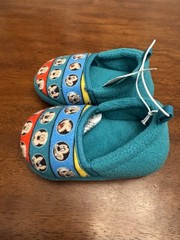 Disney Mickey Mouse Slippers Kids Character Shoes Blue Toddler US 5-6 NWT