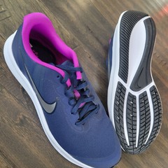 Nike Star Runner 3 GS Midnight Navy/ Metallic Silver DA2776 404 Sz 7Y New