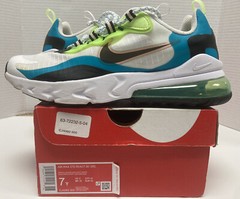 NIKE AIR MAX 270 REACT GS SPECIAL Size 7Y RUNNING AQUA GHOST GR Women’s ~8.5