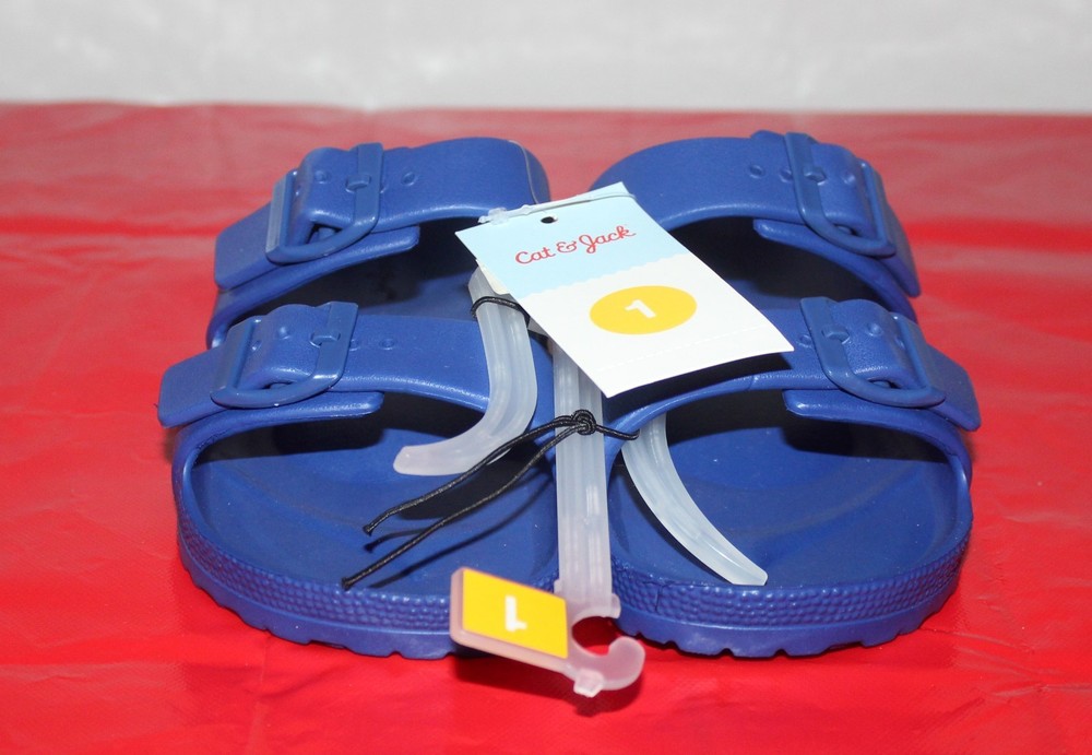 Kids‘ Noa Blown EVA Footbed Sandals – Cat & Jack – Noa Blue 1 *NWT* We Combine