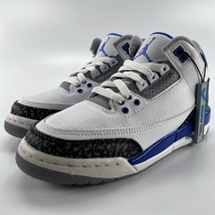 Jordan 3 Retro GS Racer Blue White Black Cement 398614-145 Kids Size 3.5Y