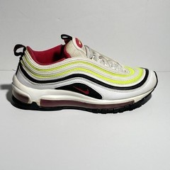 Nike Air Max 97 White Rush Pink Volt Sneakers CJ9978-100 Reflective Sz 5Y