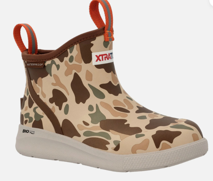 XTRATUF Children’s Duck Camo Ankle Deck Boot Sport XKADSDCM