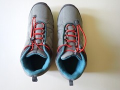 Kids Columbia Size 6 Mid Height Hiking Shoe Gray Waterproof Adjustable Slip On