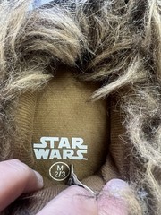 Star Wars Chewbacca Bundle, Furry Slippers Kid Size 2-3 And Chewy Stuffed Animal