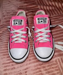 Converse Chuck Taylor Shoes Kids US 12 Hot Pink Low Top Sneakers