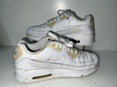 Nike Air MAX 90’s Sneaker White Athletic Shoes US SZ 6Y CD6864-100 VJ