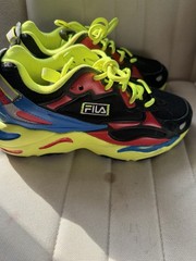 FILA Ray Tracer Unisex Kids Multicolor Leather Lace-Up Low Top Sneaker US 6