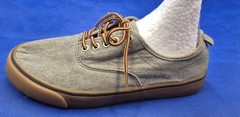 Old Navy Gray Stonewashed Canvas Sneakers Kids 4