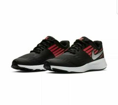 Nike Star Runner 907257-004 Kids Size 5.5Y Black/Metallic Silver-Racer Pink-Volt