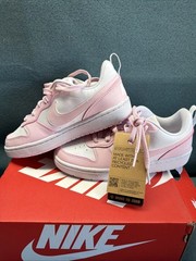 Nike Court Borough Low Recraft White/Pink DV5456‑105 – Kids 5.5y