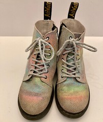 Doc Martens Airwalk Leather Multicolor Combat Boots Lug Pascal J 1460 Kids Sz 2