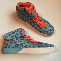 Nike KD Kevin Durant Vulc Blue Crabs Mid Top Basketball Shoes Youth 6/Women 7.5