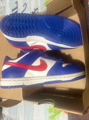 Toddler Nike Dunk Low TD NN Game Royal University Red-Sail Size 10c FD0675 400