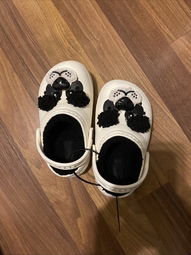 Crocs Toddler Classic Fun Lab Panda Lined Clogs