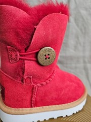UGG Toddler Boots Bailey Button in Scarlet Color US Size 6, US Size 7