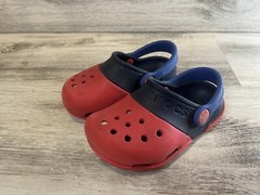 Crocs Kids Electro II Red Blue Size C8 Slip On Clogs Sandals Comfort