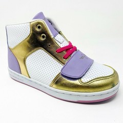 Creative Recreation Cesario White Lavender Pink Gold Kids Youth Size 3 Sneakers