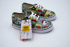 Vans Authentic Peanuts Comics Toddler 9.5 Skate Shoes New Snoopy Charlie