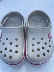Crocs Crocband Clogs Slip On Shoes Stucco/Melon Kid’s Size 8C Unisex