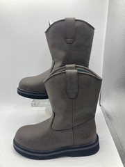 Georgia Boot Wellington Brown Pull On Work Leather Boots G099 Size 1.5M Kids 7”