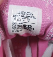 Converse All Star Double Tongue Kids Size 12 Junior Grey Pink Blue Low Top