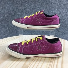 Converse Shoes Junior 6 One Star Sneakers Purple Canvas Cap Toe Lace Up Casual
