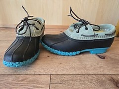 L.L. Bean Duck Boot Shoes Kids 6 (Women’s 7.5/8) Suede Blue Teal Waterproof